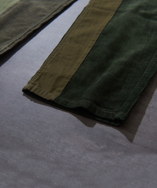 TOBILA（トビラ）の「ミックスコーデュロイパッチワークストレートパンツ（その他パンツ・レディース・ブラウン/ネイビー/カーキ・L/M）」の7枚目の写真