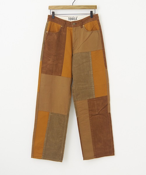 TOBILA（トビラ）の「ミックスコーデュロイパッチワークストレートパンツ（その他パンツ・レディース・ブラウン/ネイビー/カーキ・L/M）」の10枚目の写真