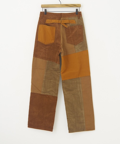 TOBILA（トビラ）の「ミックスコーデュロイパッチワークストレートパンツ（その他パンツ・レディース・ブラウン/ネイビー/カーキ・L/M）」の11枚目の写真