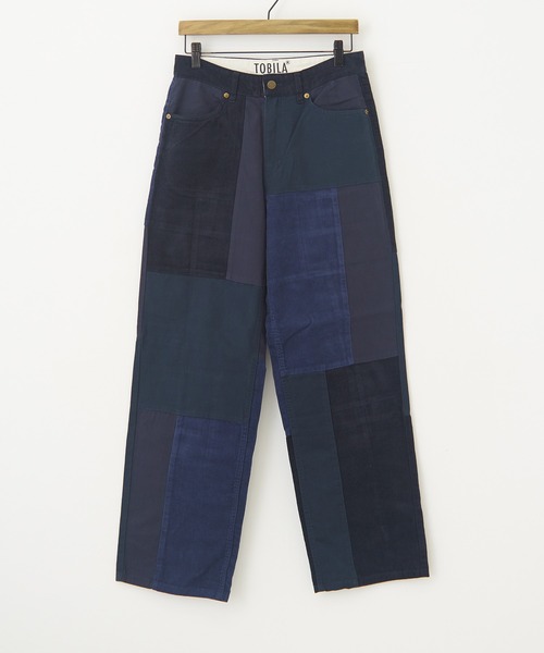 TOBILA（トビラ）の「ミックスコーデュロイパッチワークストレートパンツ（その他パンツ・レディース・ブラウン/ネイビー/カーキ・L/M）」の13枚目の写真