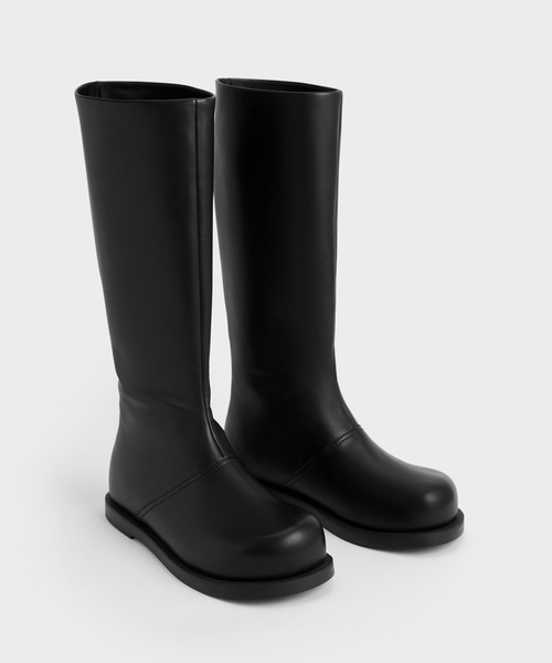 CHARLES & KEITH（チャールズ & キース）の「【販売終了】ニーハイ ブーツ（ブーツ・レディース・ダークブラウン/ブラック・22.5cm/23cm/23.5cm/24.5cm/25cm/25.5cm）」の3枚目の写真