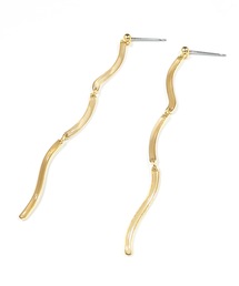 The Rule ザルール : Connect pieced earring :ロングシルエットピアス