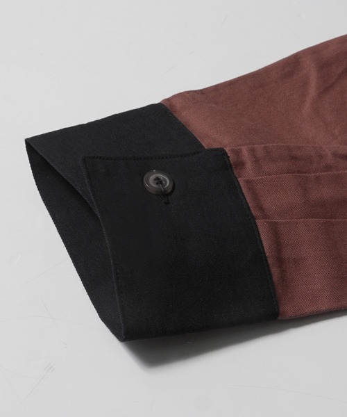 coca(coca)(コカ)の「メンズツイル配色オーバーシャツ(シャツ/ブラウス・メンズ・オレンジ/ブラック・M/L)」の14枚目の写真
