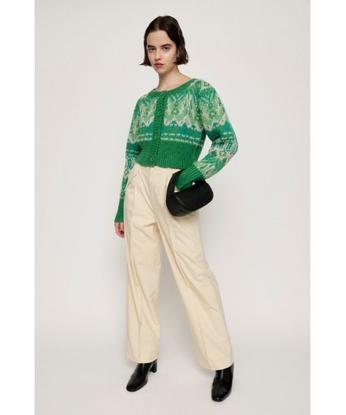 SLY(スライ)の「FAIR ISLE MOHAIR MG CROP CD フェアアイル モヘア ミドルゲージ クロップ カーディガン(カーディガン/ボレロ・レディース・イエロー系その他/グリーン系その他2・FREE)」の4枚目の写真