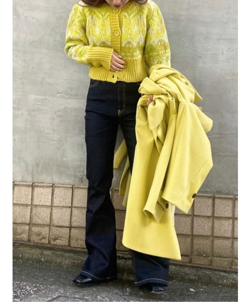 SLY(スライ)の「FAIR ISLE MOHAIR MG CROP CD フェアアイル モヘア ミドルゲージ クロップ カーディガン(カーディガン/ボレロ・レディース・イエロー系その他/グリーン系その他2・FREE)」の17枚目の写真