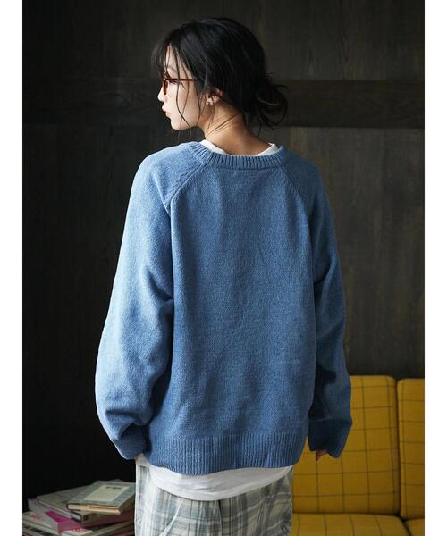 CRAFT STANDARD BOUTIQUE（クラフトスタンダードブティック）の「クルーネックモールニット　◆（ニット/セーター・メンズ・モカ/ブラック/ブルー/アイボリー・M/L/LL）」の11枚目の写真