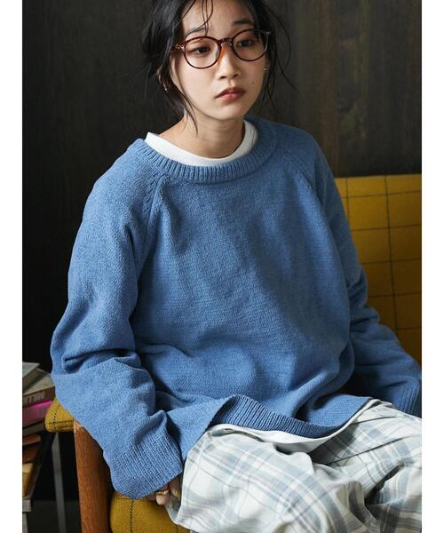 CRAFT STANDARD BOUTIQUE（クラフトスタンダードブティック）の「クルーネックモールニット　◆（ニット/セーター・メンズ・モカ/ブラック/ブルー/アイボリー・M/L/LL）」の13枚目の写真