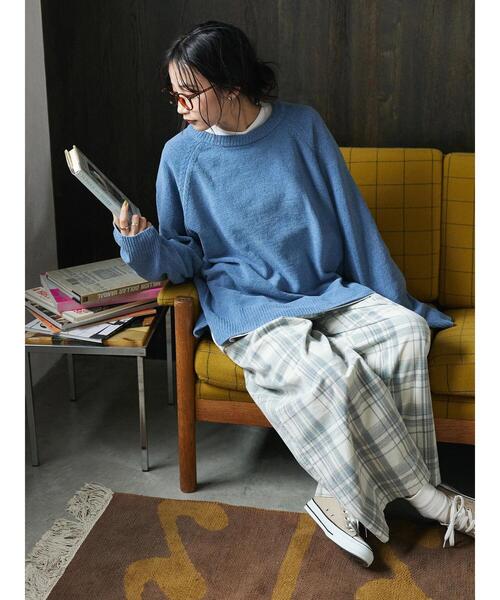 CRAFT STANDARD BOUTIQUE（クラフトスタンダードブティック）の「クルーネックモールニット　◆（ニット/セーター・メンズ・モカ/ブラック/ブルー/アイボリー・M/L/LL）」の14枚目の写真