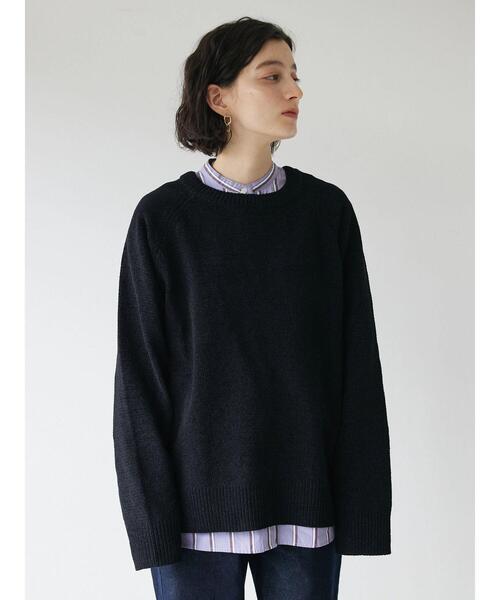 CRAFT STANDARD BOUTIQUE（クラフトスタンダードブティック）の「クルーネックモールニット　◆（ニット/セーター・メンズ・モカ/ブラック/ブルー/アイボリー・M/L/LL）」の16枚目の写真