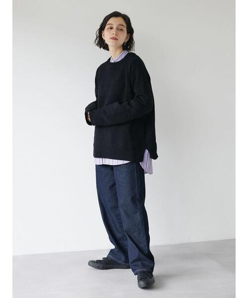 CRAFT STANDARD BOUTIQUE（クラフトスタンダードブティック）の「クルーネックモールニット　◆（ニット/セーター・メンズ・モカ/ブラック/ブルー/アイボリー・M/L/LL）」の18枚目の写真