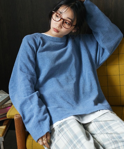 CRAFT STANDARD BOUTIQUE（クラフトスタンダードブティック）の「クルーネックモールニット　◆（ニット/セーター・メンズ・モカ/ブラック/ブルー/アイボリー・M/L/LL）」の4枚目の写真