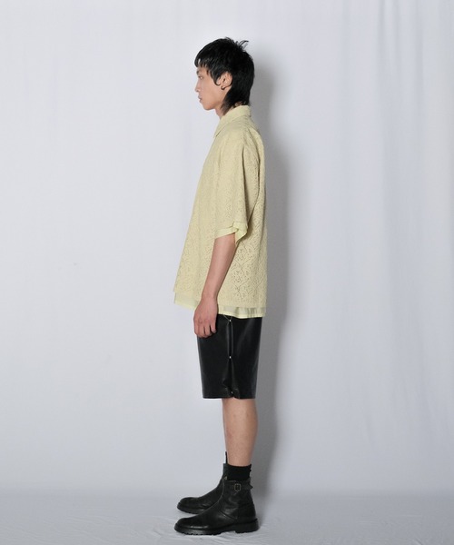 Wizzard（ウィザード）の「Wizzard ウィザード / LACE  SHIRTリラクシングフラワーレースシャツ / W23SS-SH050（シャツ/ブラウス・メンズ・ブラック/ホワイト/イエロー・3/1/2）」の5枚目の写真