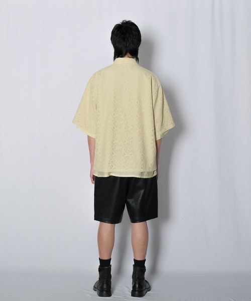Wizzard（ウィザード）の「Wizzard ウィザード / LACE  SHIRTリラクシングフラワーレースシャツ / W23SS-SH050（シャツ/ブラウス・メンズ・ブラック/ホワイト/イエロー・3/1/2）」の6枚目の写真