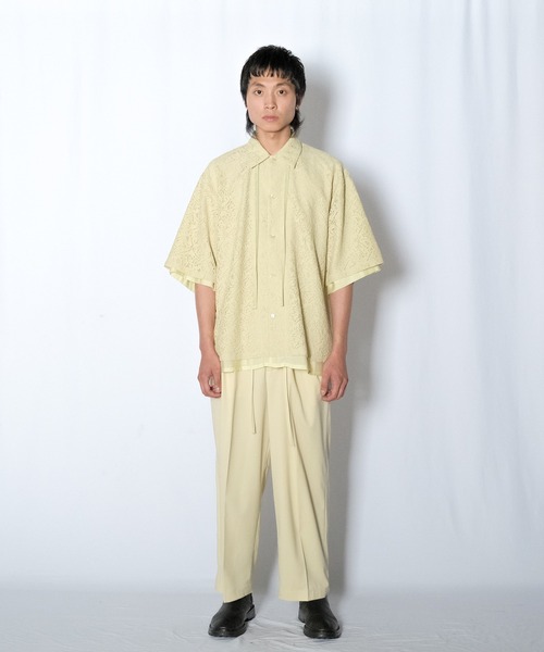 Wizzard（ウィザード）の「Wizzard ウィザード / LACE  SHIRTリラクシングフラワーレースシャツ / W23SS-SH050（シャツ/ブラウス・メンズ・ブラック/ホワイト/イエロー・3/1/2）」の8枚目の写真