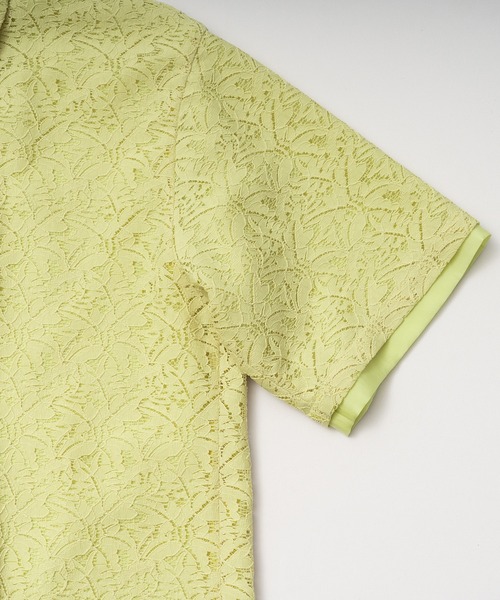 Wizzard（ウィザード）の「Wizzard ウィザード / LACE  SHIRTリラクシングフラワーレースシャツ / W23SS-SH050（シャツ/ブラウス・メンズ・ブラック/ホワイト/イエロー・3/1/2）」の16枚目の写真