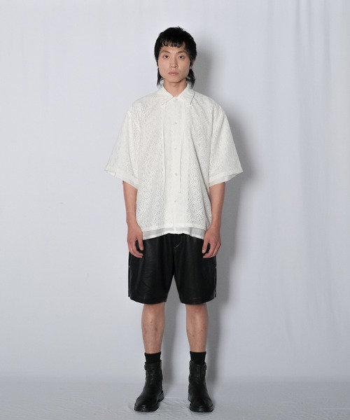 Wizzard（ウィザード）の「Wizzard ウィザード / LACE  SHIRTリラクシングフラワーレースシャツ / W23SS-SH050（シャツ/ブラウス・メンズ・ブラック/ホワイト/イエロー・3/1/2）」の18枚目の写真