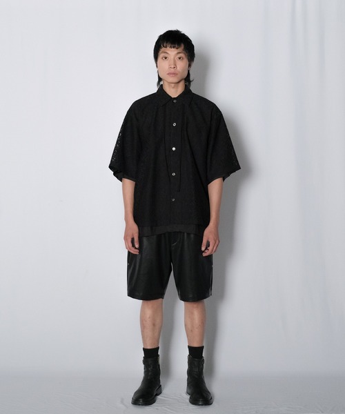 Wizzard（ウィザード）の「Wizzard ウィザード / LACE  SHIRTリラクシングフラワーレースシャツ / W23SS-SH050（シャツ/ブラウス・メンズ・ブラック/ホワイト/イエロー・3/1/2）」の19枚目の写真