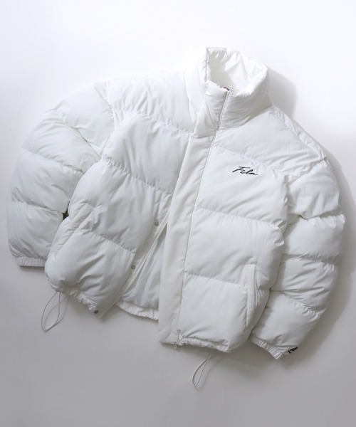 FILA(フィラ)の「FILA/フィラ 別注 FIBER DOWN JACKET/オーバーサイズ 中綿 ファイバーダウンジャケット/キルティングアウター/レディース メンズ(ダウンジャケット/コート・レディース・ブラック/ホワイト・M/L/LL)」の11枚目の写真