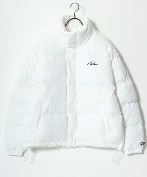 FILA(フィラ)の「FILA/フィラ 別注 FIBER DOWN JACKET/オーバーサイズ 中綿 ファイバーダウンジャケット/キルティングアウター/レディース メンズ(ダウンジャケット/コート・レディース・ブラック/ホワイト・M/L/LL)」の5枚目の写真