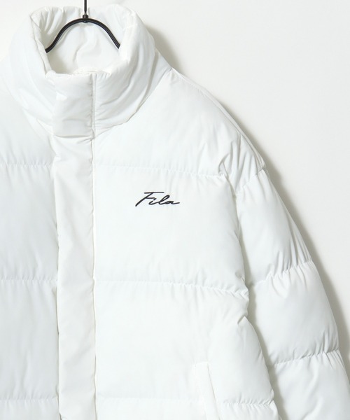 FILA(フィラ)の「FILA/フィラ 別注 FIBER DOWN JACKET/オーバーサイズ 中綿 ファイバーダウンジャケット/キルティングアウター/レディース メンズ(ダウンジャケット/コート・レディース・ブラック/ホワイト・M/L/LL)」の3枚目の写真