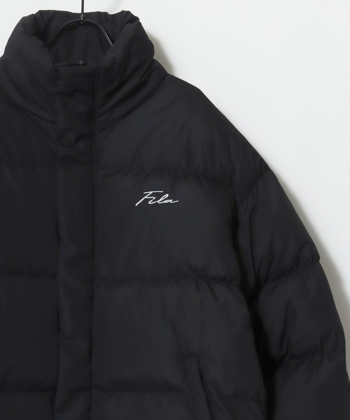 FILA(フィラ)の「FILA/フィラ 別注 FIBER DOWN JACKET/オーバーサイズ 中綿 ファイバーダウンジャケット/キルティングアウター/レディース メンズ(ダウンジャケット/コート・レディース・ブラック/ホワイト・M/L/LL)」の4枚目の写真