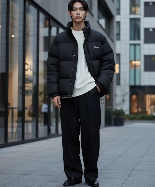 セール】FILA/フィラ 別注 FIBER DOWN JACKET/オーバーサイズ 中綿