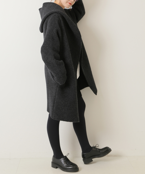 ADAWAS(アダワズ)の「【ADAWAS /アダワス】GUIMAUVE TOUCH HOODIE GOWN(カーディガン/ボレロ・レディース・チャコールグレー/ベージュ・FREE)」の16枚目の写真