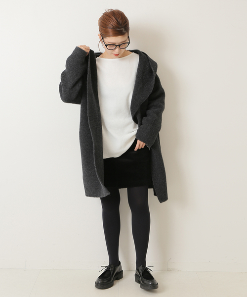 ADAWAS(アダワズ)の「【ADAWAS /アダワス】GUIMAUVE TOUCH HOODIE GOWN(カーディガン/ボレロ・レディース・チャコールグレー/ベージュ・FREE)」の8枚目の写真