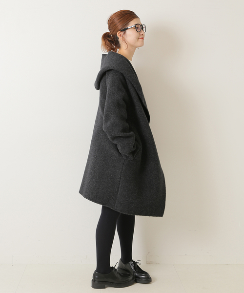 ADAWAS(アダワズ)の「【ADAWAS /アダワス】GUIMAUVE TOUCH HOODIE GOWN(カーディガン/ボレロ・レディース・チャコールグレー/ベージュ・FREE)」の20枚目の写真