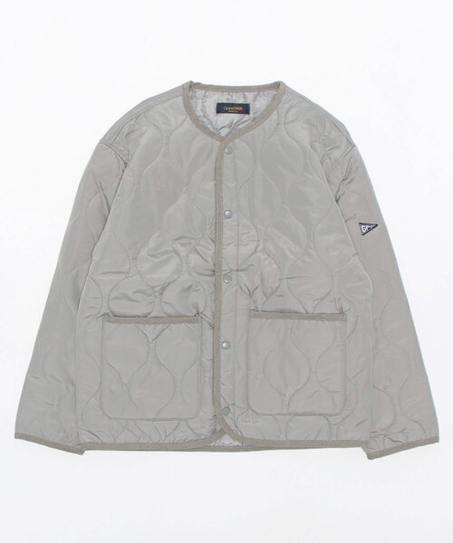 Grand PARK（グランドパーク）の「ライナーキルト中綿ブルゾン（ノーカラーコート・メンズ・ブラック/グレー/オリーブ・MEDIUM/LARGE/X-LARGE）」の6枚目の写真