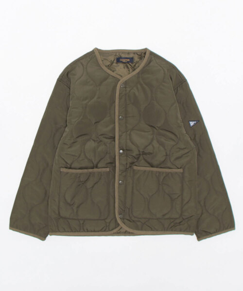 Grand PARK（グランドパーク）の「ライナーキルト中綿ブルゾン（ノーカラーコート・メンズ・ブラック/グレー/オリーブ・MEDIUM/LARGE/X-LARGE）」の7枚目の写真