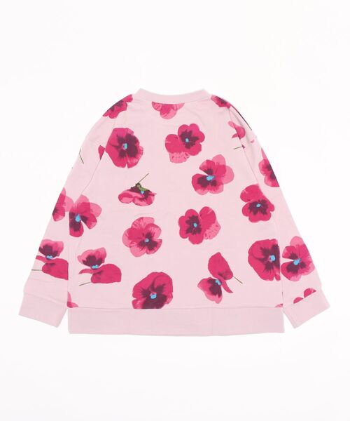 HAKKA KIDS（ハッカキッズ）の「[ジュニアサイズ]スミレプリントトレーナー（スウェット・キッズ・パープル/キナリ/ピンク・150cm/140cm）」の4枚目の写真