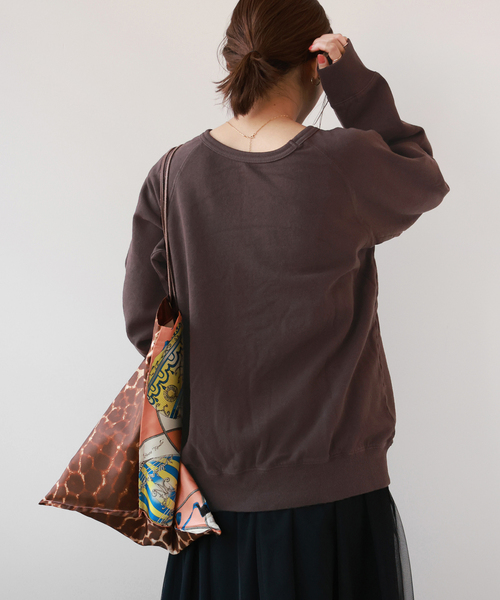 MIXTA（ミクスタ）の「《追加3》別注【MIXTA/ミクスタ】*RELUME C/N SWEAT：スウェット（Tシャツ/カットソー・レディース・ホワイト/ブラウン系その他/ブラック/グリーン・LARGE）」の7枚目の写真