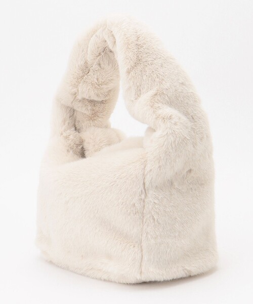 組曲（クミキョク）の「フェイクファーワンショルダー バッグ（ショルダーバッグ・レディース・グレー系/ライトグレー系/黄土色系・F）」の22枚目の写真