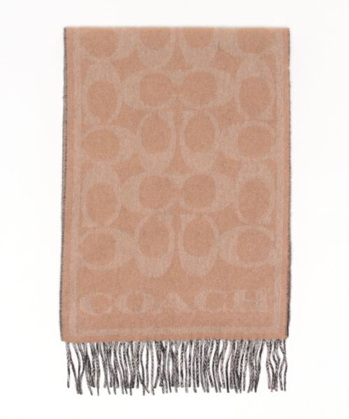 COACH コーチ マフラー ピンク リバーシブル