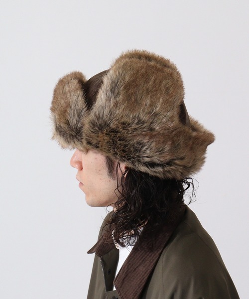 fabulous コーデュロイエコファーフライトキャップ L エコファー 大きい帽子（キャップ）｜Fabulous（ファビュラス）