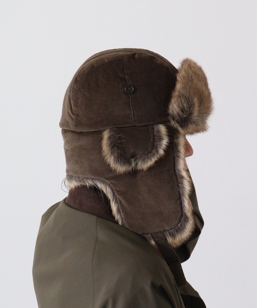 fabulous コーデュロイエコファーフライトキャップ L エコファー 大きい帽子（キャップ）｜Fabulous（ファビュラス）