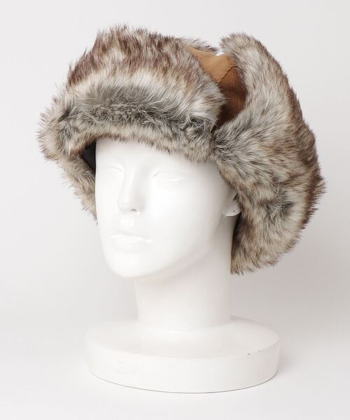 fabulous コーデュロイエコファーフライトキャップ L エコファー 大きい帽子（キャップ）｜Fabulous（ファビュラス）