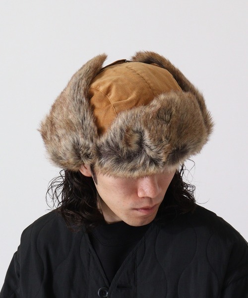 fabulous コーデュロイエコファーフライトキャップ L エコファー 大きい帽子（キャップ）｜Fabulous（ファビュラス）