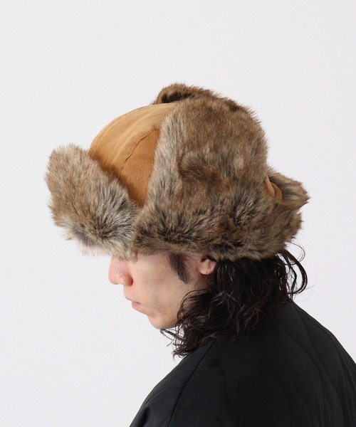 fabulous コーデュロイエコファーフライトキャップ L エコファー 大きい帽子（キャップ）｜Fabulous（ファビュラス）