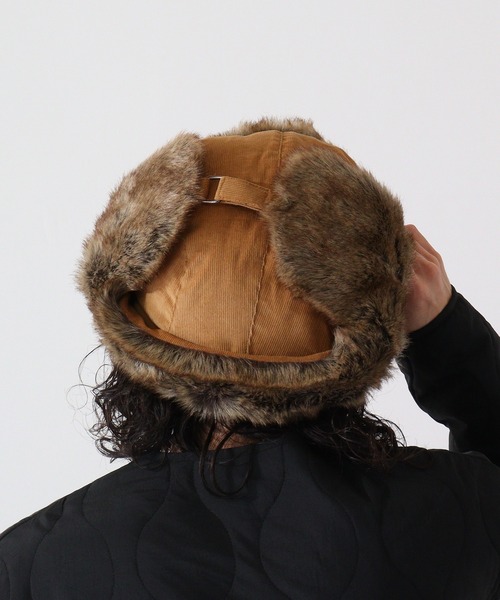 fabulous コーデュロイエコファーフライトキャップ L エコファー 大きい帽子（キャップ）｜Fabulous（ファビュラス）