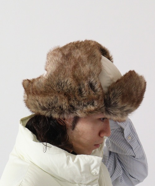 fabulous コーデュロイエコファーフライトキャップ L エコファー 大きい帽子（キャップ）｜Fabulous（ファビュラス）