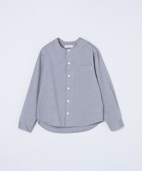 SHIPS any（シップス エニィ）の「SHIPS any: バンドカラー オックス シャツ <KIDS>（シャツ/ブラウス・キッズ・マルチ/ライトグレー/ライトブルー・M(125-135)/S(110-120)/L(140-150)）」の2枚目の写真