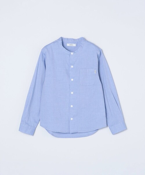 SHIPS any（シップス エニィ）の「SHIPS any: バンドカラー オックス シャツ <KIDS>（シャツ/ブラウス・キッズ・マルチ/ライトグレー/ライトブルー・M(125-135)/S(110-120)/L(140-150)）」の3枚目の写真