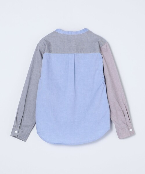 SHIPS any（シップス エニィ）の「SHIPS any: バンドカラー オックス シャツ <KIDS>（シャツ/ブラウス・キッズ・マルチ/ライトグレー/ライトブルー・M(125-135)/S(110-120)/L(140-150)）」の10枚目の写真