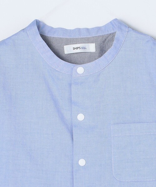 SHIPS any（シップス エニィ）の「SHIPS any: バンドカラー オックス シャツ <KIDS>（シャツ/ブラウス・キッズ・マルチ/ライトグレー/ライトブルー・M(125-135)/S(110-120)/L(140-150)）」の11枚目の写真