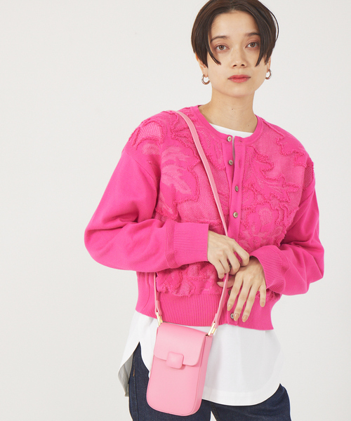 Abahouse Devinette(ドゥヴィネット)の「【Avancer】縦型スクエアミニショルダーバッグ(ショルダーバッグ・レディース・グリーン/ダークベージュ/ホワイト/ピンク/ブラック・フリー)」の5枚目の写真