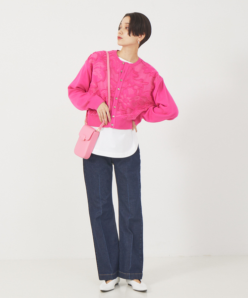 Abahouse Devinette(ドゥヴィネット)の「【Avancer】縦型スクエアミニショルダーバッグ(ショルダーバッグ・レディース・グリーン/ダークベージュ/ホワイト/ピンク/ブラック・フリー)」の6枚目の写真