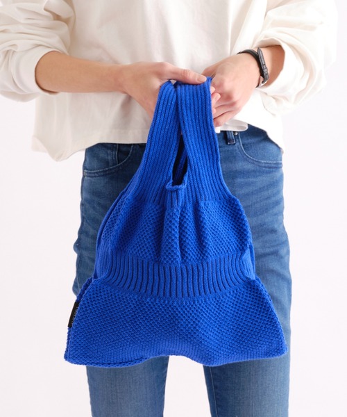 BIRTHDAY BAR（バースデイバー）の「【ThinKniT】marche bag dress Mサイズ マルシェバッグ（トートバッグ・レディース・イエロー/ブラック/ピンク/ブルー/グリーン・フリー）」の3枚目の写真
