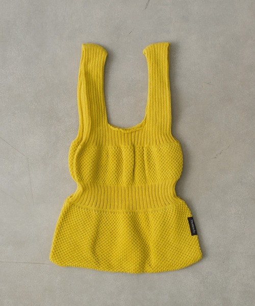 BIRTHDAY BAR（バースデイバー）の「【ThinKniT】marche bag dress Mサイズ マルシェバッグ（トートバッグ・レディース・イエロー/ブラック/ピンク/ブルー/グリーン・フリー）」の6枚目の写真